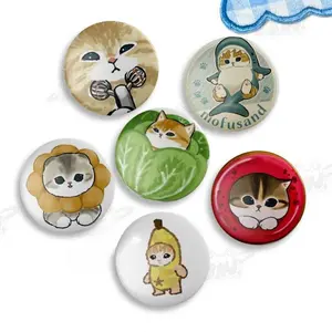 Pin Button Mofusand Series Button Pin Y2K Bros Tas Style Glossy BP035