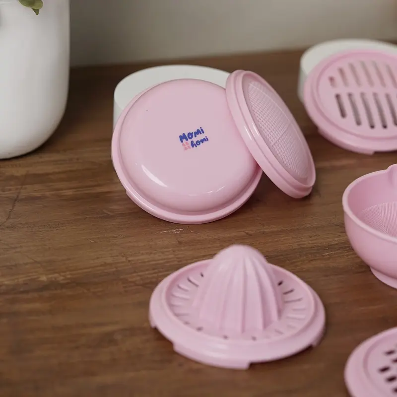 MOMI HOMI Baby Food Maker Grinding Bowl Alat Pembuat Makanan Bayi MPASI Anak set isi 10 pcs Mangkok Tempat Makan Pembuat Makanan Jus Buah Bayi Manual 10 IN 1 Biru 6