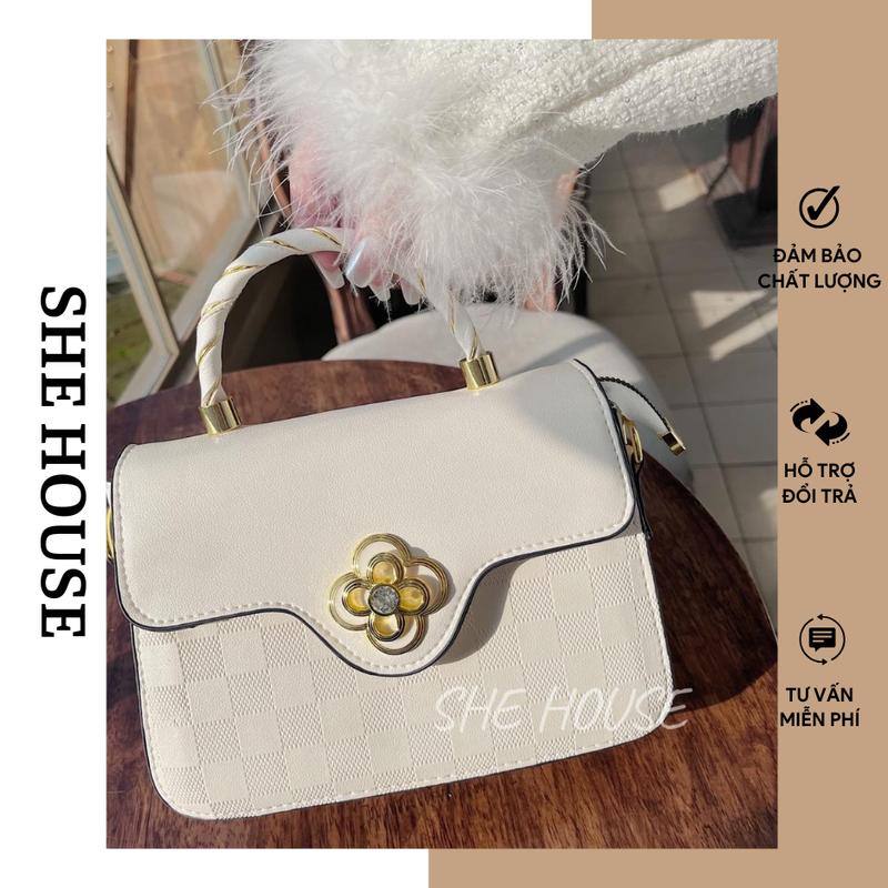 Túi xách nữ bằng Da đẹp, phù hợp làm quà tặng, tặng kèm khăn và combo hộp quà đẹp. Trắng Kem và đen