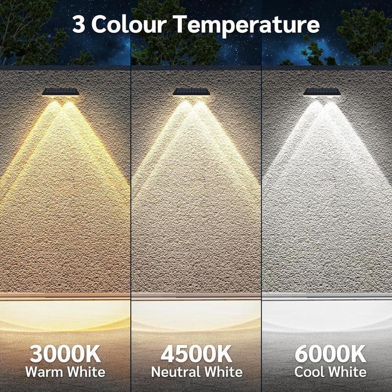 Product Introduction of Solar Powered Wall Mounted Light, 1 Set Waterproof Solar Outdoor Light, Solar LED Light for Garden Patio Yard Decor, Outdoor Lamp for Patio Furniture, Fence 4