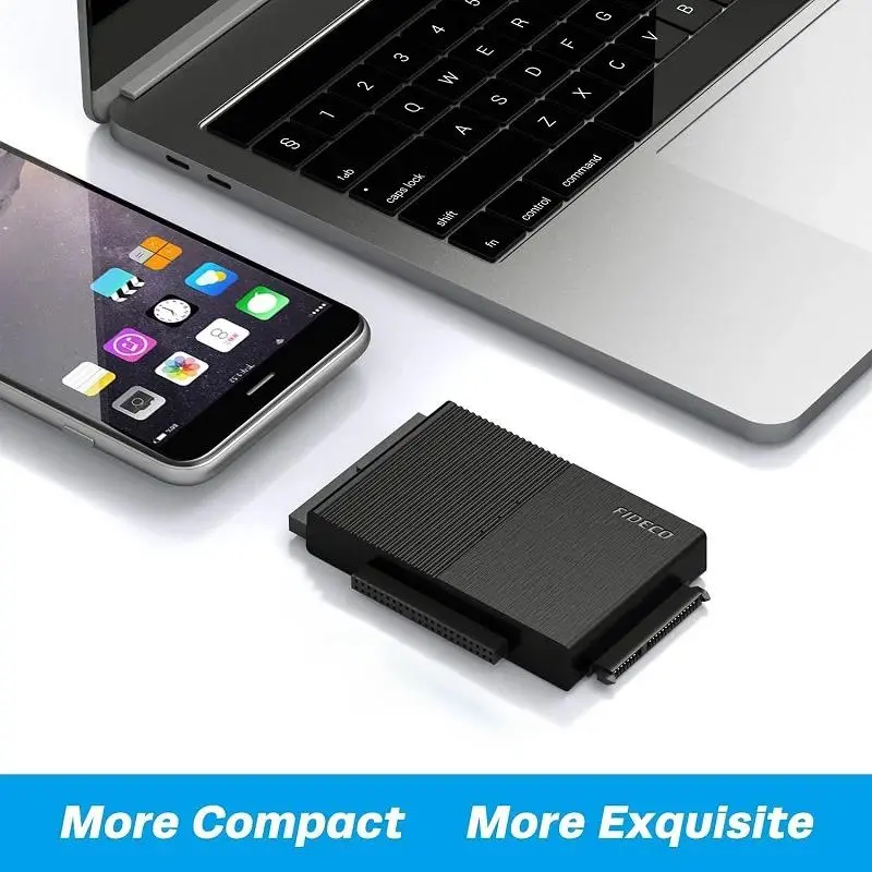 FIDECO SATA IDE Hard Drive Adapter Converter, External Hard Drive Data Transfer Adapter with Power Adapter for Laptop Desktop 8