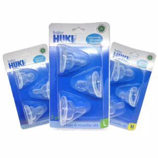 HUKI Dot Gepeng Dot Bulat Orthodontic Silicone Nipples isi 1 dan isi 3 DOT Bayi / Nipple Anak Bayi Balita 0