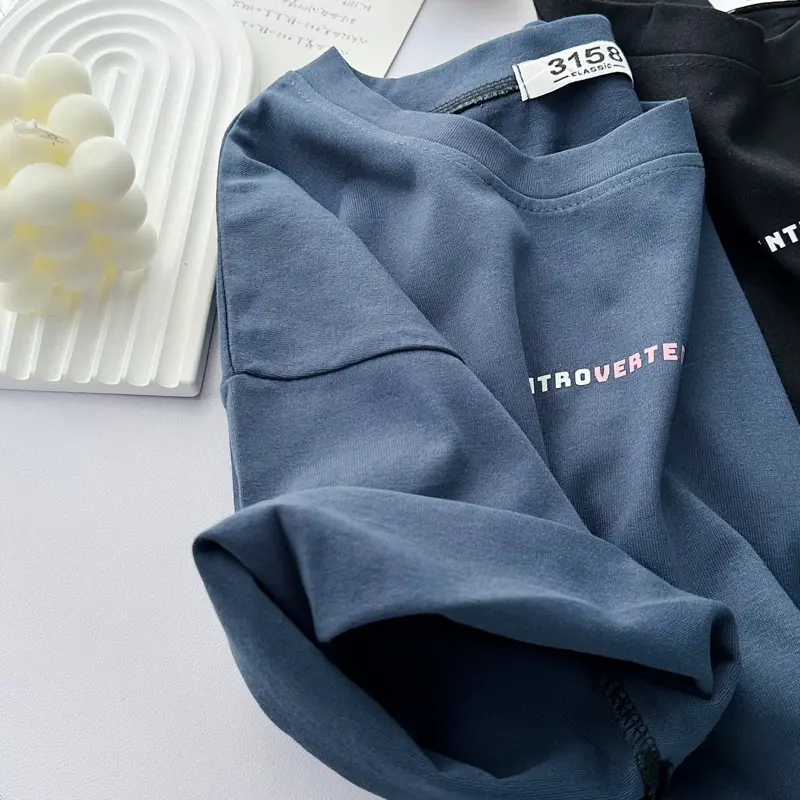 Áo thun 3158 chất cotton khô thoáng mát, form rộng tay lỡ INTROVERTED freesize < 60kg 3