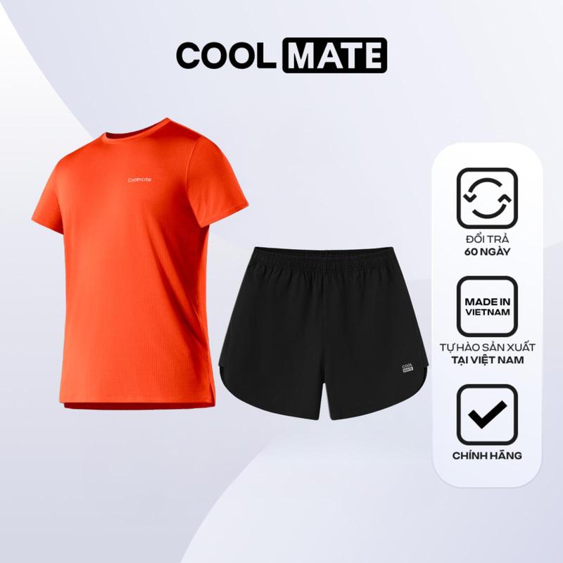 Combo Áo chạy bộ nam Essential Fast & Free Run + Quần thể thao nam Maxcool - Coolmate