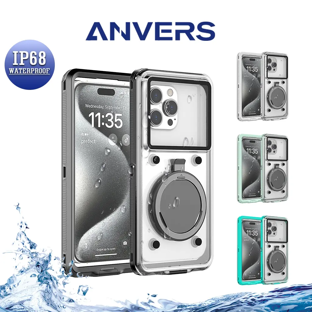 Anvers IP68 Waterproof Phone Pouch with Self-Check, Fits Up to 6.9" Screens, Ideal for Swimming and Outdoor Use