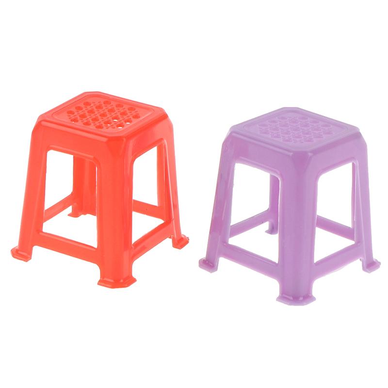 Toy Stool 1/12 Scale Dollhouse Miniature Plastic Stools Chairs Pretend - TikTok ...