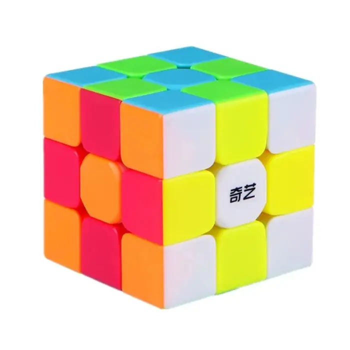 Puzzle Kubus Teka Teki 3x3 Qiyi Warrior S Tanpa Stiker Warna Cerah 1
