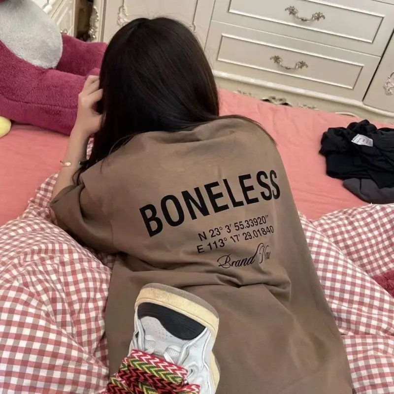 Áo thun phông logo tay nam nữ Genzstadio tay lỡ form rộng BONELESS Unisex