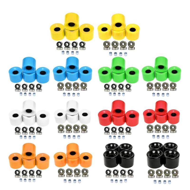 4 Pack 60mm x45mm 78A Skateboard Wheels Bearings, Longboard Wheels Drift Wheels Replacements for Street Park Skating 0