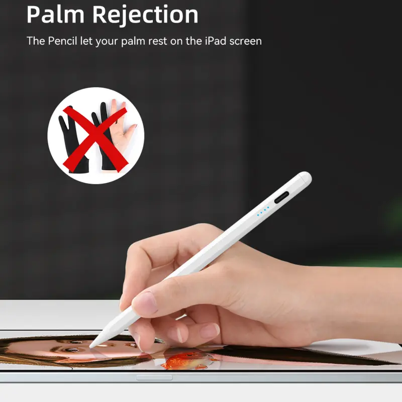 Bút cảm ứng, dành cho Apple Pencil 2 1 Bút cảm ứng, iPad Pro 11 12.9 Air 4 / 5 7 / 8 / 9 / 10 mini 5 6 2018-2022, với khả năng từ chối lòng bàn tay, hỗ trợ iPad 1