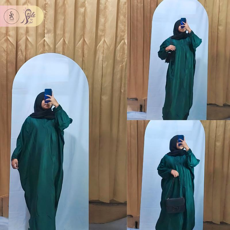 abaya pakistan jumbo/ abaya mewah/ abaya simpel elegant/ abaya jumbo murah/ abaya kelelawar/ kaftan murah Polos /muslim wanita  simple 2