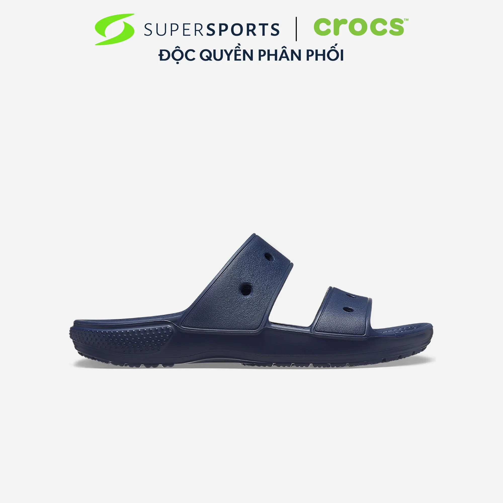 Dép quai ngang unisex Crocs Classic Sandal U Navy - 206761-410 Nam Đế Bằng LSW306