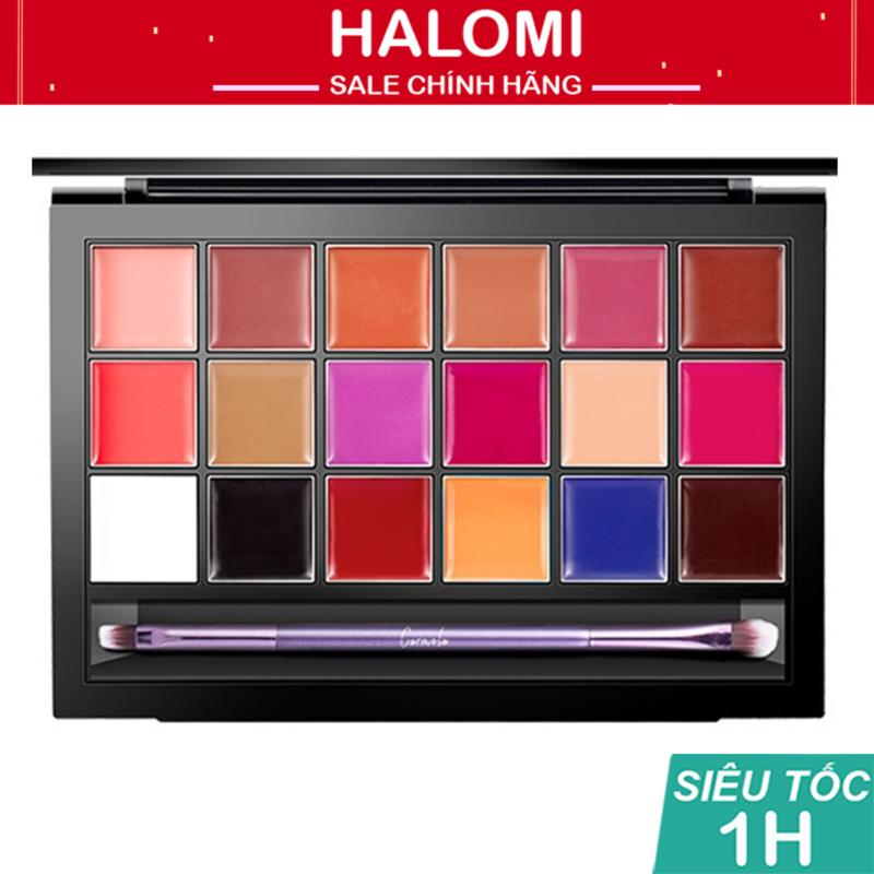 Bảng Son Carmela Anastasia Dupe 18 Ô Cao Cấp Với Chất Son Lì Lên Màu Chuẩn Không Khô Môi_HALOMI