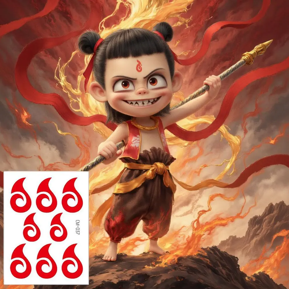 Nezha Forehead Eyebrow Sticker Children's Cartoon Ao Bing Makeup Eyebrow Stickers