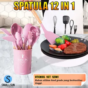 (SS) Sillicone Utensil Set 12 in 1 / Peralatan Masak Goreng Tumis Rebus