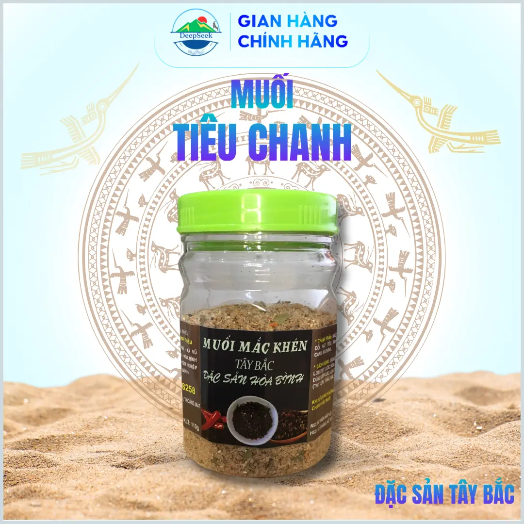 Muối Mắc Khén Tây Bắc Đặc Sản Hòa Bình, Gia Vị Dùng Để Chấm , Để Tẩm Ướp ,Thơm, Ngon | Lọ KLT : 110g