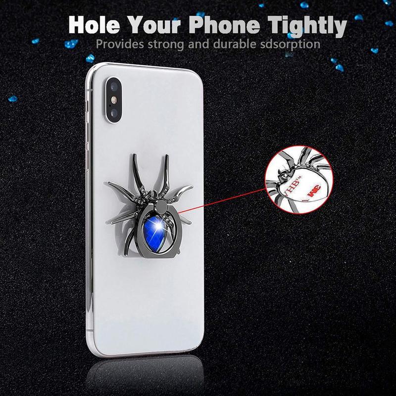 Product Introduction of Universal 360 Rotate Mobile Phone Finger Ring Stand Luxury Biling Metal Spider Holder For iPhone Sumsang Huawei Xiaomi 3