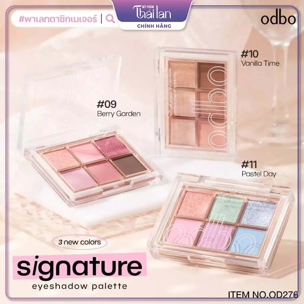 Bảng Màu Mắt Odbo Signature Eyeshadow OD276 6 Ô Màu Sắc Tự Nhiên, Dễ Dàng MakeUp