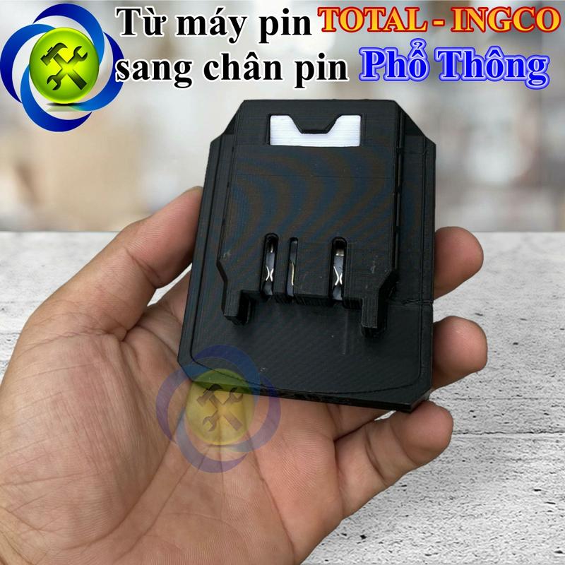 Đế Chuyển pin (từ chân Pin MAKITA phổ thông 4cm- Sang sử dụng Cho Máy Ingco Total) P20S