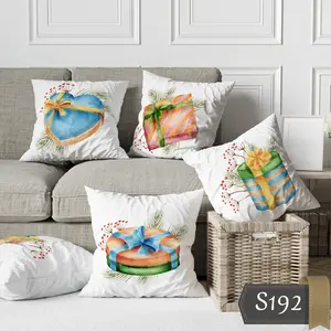 Sarung bantal sofa kursi S192 Motif Hari Raya Natal Merry Christ halus adem ukuran 40x40 30x30 best seller minimalis bermotif print set velvet premium lembut mewah Gratis Ongkir COD promo