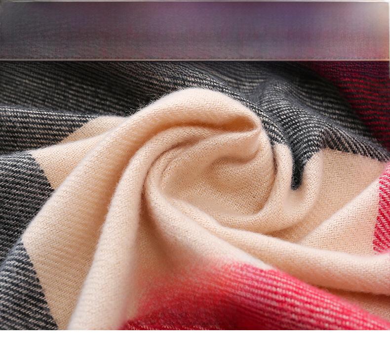 Product Introduction of New Plaid Scarf Women's Japanese and Korean Style Sweet Warm Scarf Fashion Shawl Autumn and Winter Artificial Cashmere Scarf enamel  pins selendang  bahu  klasik 5