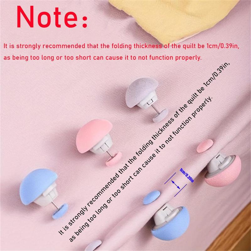 Bed Sheet Quilt Clip, 6 Counts Anti Slip Blanket Buckles, One Button Unlock Duvet Cover Quilt Fixer, Quilt Fastener Clip Holder, Bedding Accessories 2