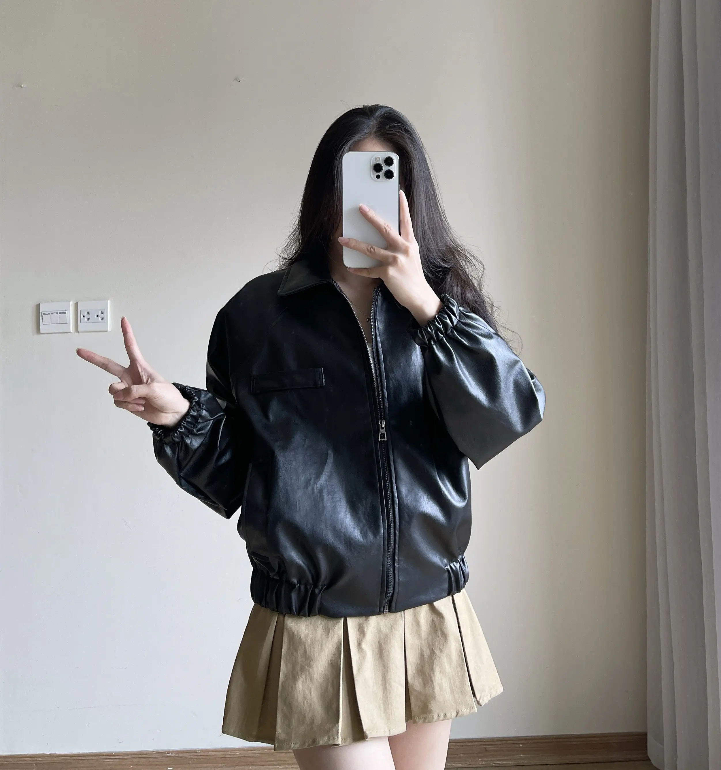 Áo Khoác Da Form Dáng Rộng Boxy 1 Lớp Miho House | BigBuy360 - bigbuy360.vn Áo Khoác Da Form Dáng Rộng Boxy 1 Lớp Miho House | BigBuy360 - bigbuy360.vn