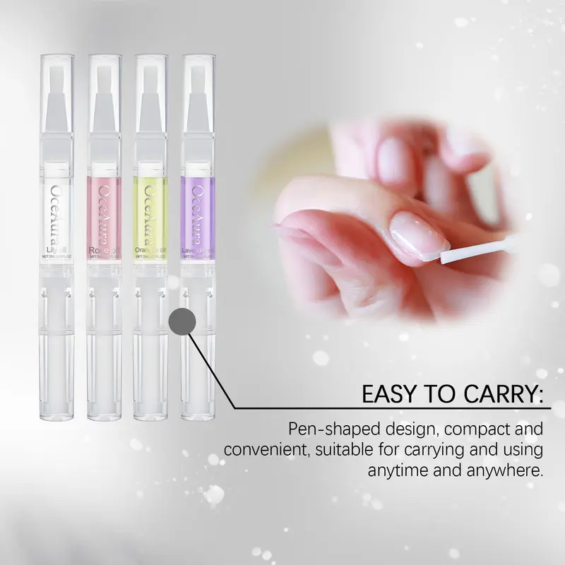 Nail Care Oil Pen, Moisturizing Nail Care Oil for Nail Strengthening, Nourishing Nail Care Product for Women & Girls 5