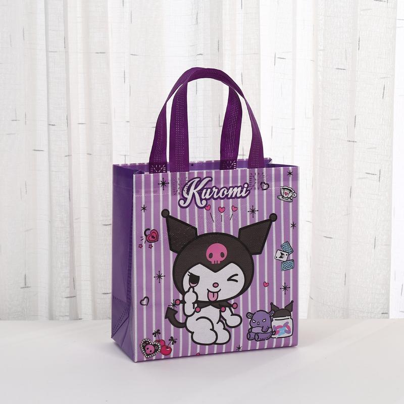 Product Introduction of AZJY กระเป๋าช้อปปิ้งการ์ตูนเหมาะสำหรับกระเป๋าถือเด็ก ใส่เครื่องเขียน ใส่เอกสาร พับได้ ถุงผ้าดิบ 7