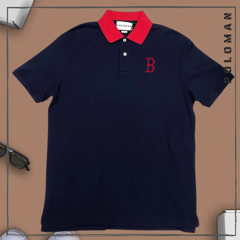 Áo Có Cổ POLOMAN B ĐỎ Vải Thoáng Mát Mềm Mịn - Áo Polo Tay Ngắn The Bad God Thời Trang Form Chuẩn Ngắn Tay Top  Menswear Cộc Tay Shirt 2