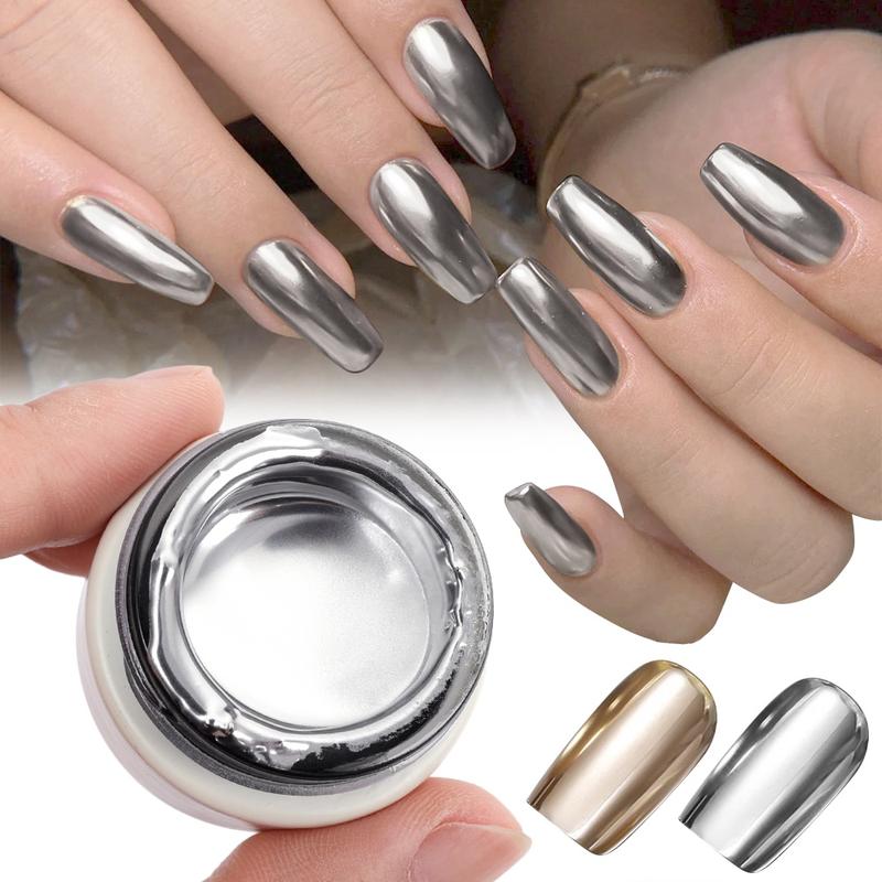 Sơn móng tay siêu sáng, ANNIES, Varn / Gel móng tay UV dán bạc, Hiệu ứng gương làm nổi bật lọ Sơn móng tay, Sơn móng tay Keo kim loại lỏng, Thích hợp để vẽ