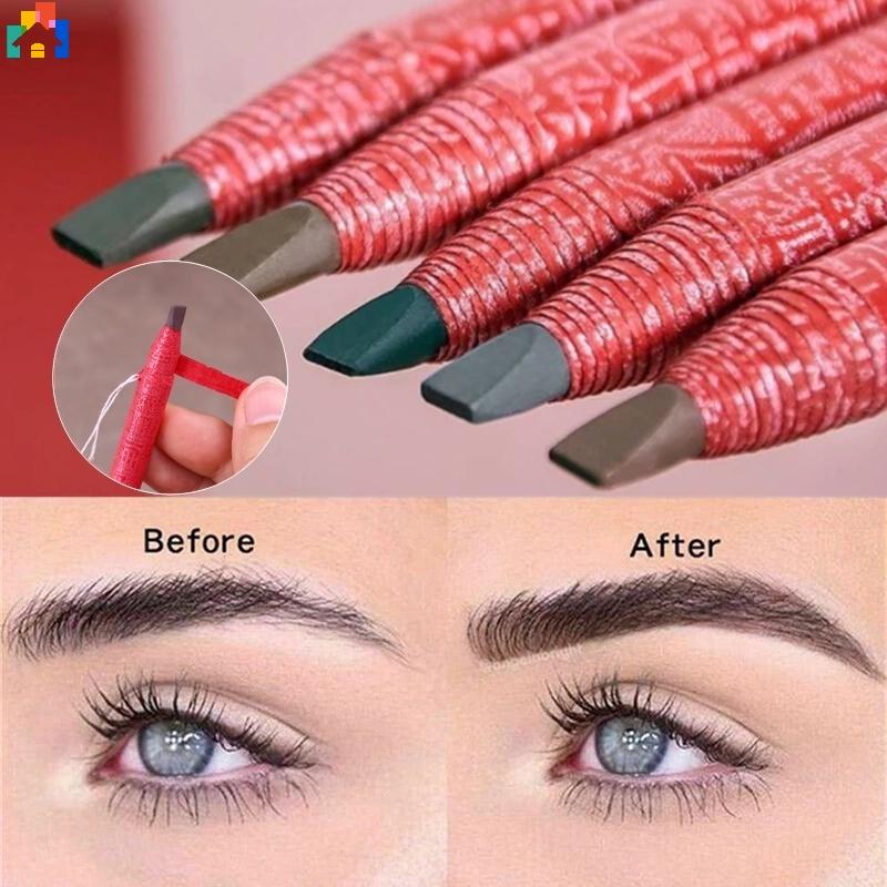 Bút Chì Kẻ Lông Mày Đầu Phẳng, Phong Cách Trung Quốc, 7 Màu, Đường Vẽ, Dễ Sơn, Tự Nhiên, Lâu Trôi, Không Thấm Nước, Chống Mồ Hôi, Mỹ Phẩm Trang Điểm Cho Nữ