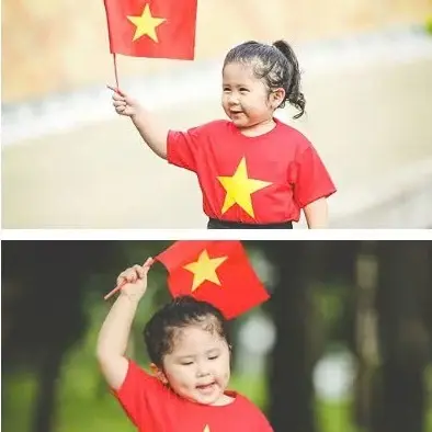 Lá cờ Tổ Quốc cầm tay, Cờ Đỏ Sao Vàng in 2 mặt, cờ Việt Nam cổ vũ ByRian 4