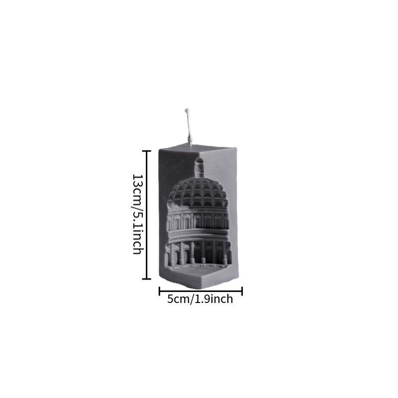 Product Introduction of Roman Architecture Tower Shaped Candle, 2 Counts/set Creative Column Shaped Scented Candle, Decorative Candle for Home Living Room Bedroom 1