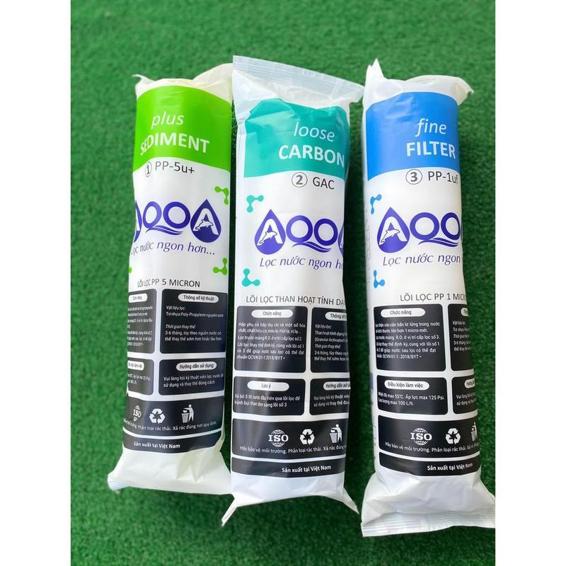 Bộ 3 Quả Lõi Lọc Nước 1-2-3 AQUA hàng Tốt Chất lượng 0