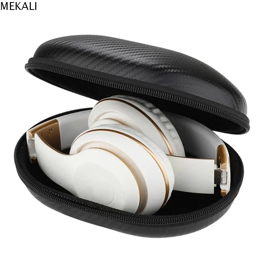Black EVA Carrying Case Protective Case Shockproof Headset Storage Bag Headphones Box Eearphone Bag Headphone Pouch