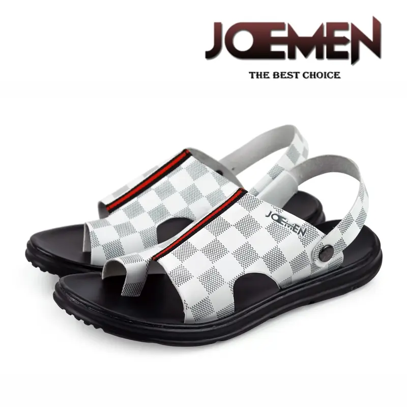 Sandal Kulit JOEMEN S 50 PU Sintetis Sneakers Model Japit Terbaru New Fashion Outfit Kekinian Trendy Simpel Ringan Lentur Kuat Nyaman Import Hitam Original Laris Murah Harian Sekolah Kerja Lebaran Idul Fitri Cowok Hak Datar Putih Coklat Pria Sendal Jepit 3