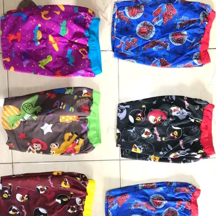CELANA PENDEK KAIN SERUT PINGGANG ANAK KARAKTER Fashion