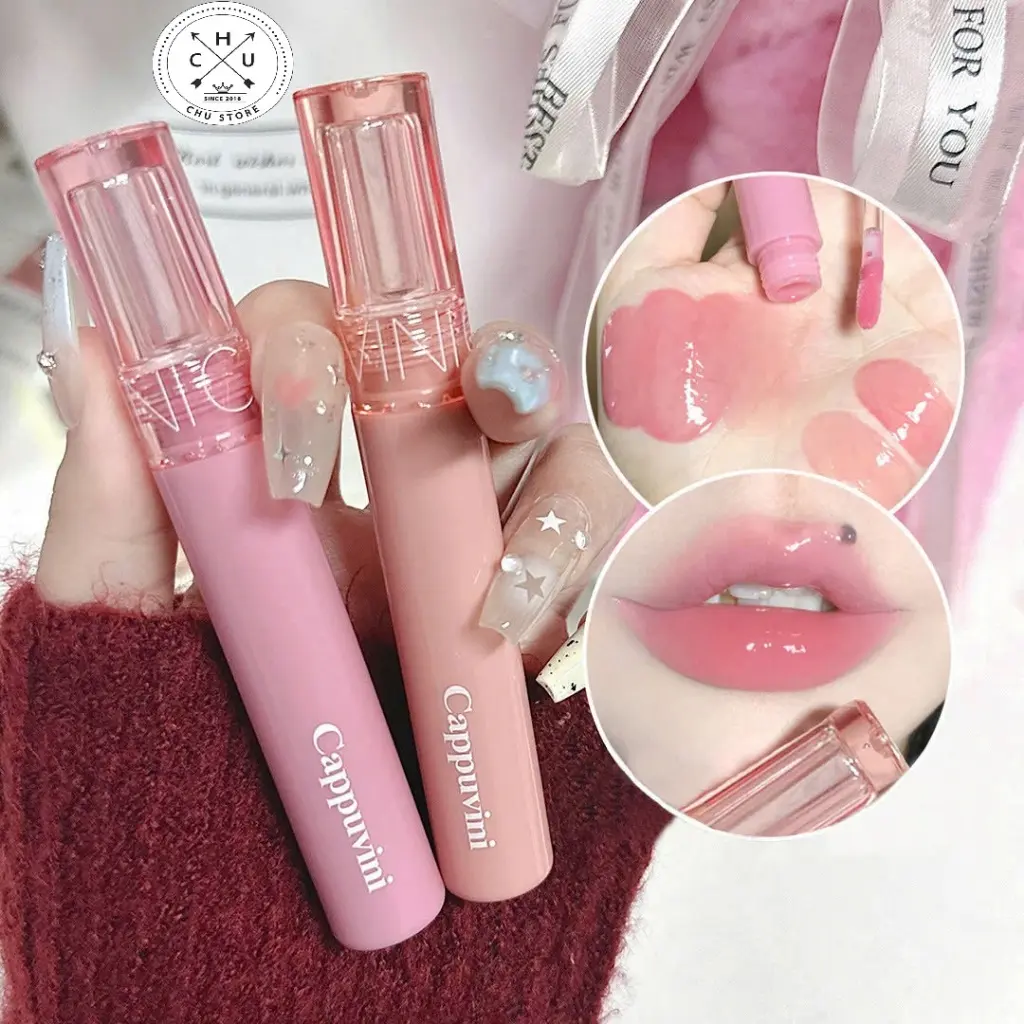 (Rẻ Vô Địch) Son Kem Bóng CAPPUVINI Tone Hồng Nude Dưỡng Môi Căng Bóng Mềm Mịn Màu Sắc Xinh Xắn Ngọt Ngào Son33 S321124456441