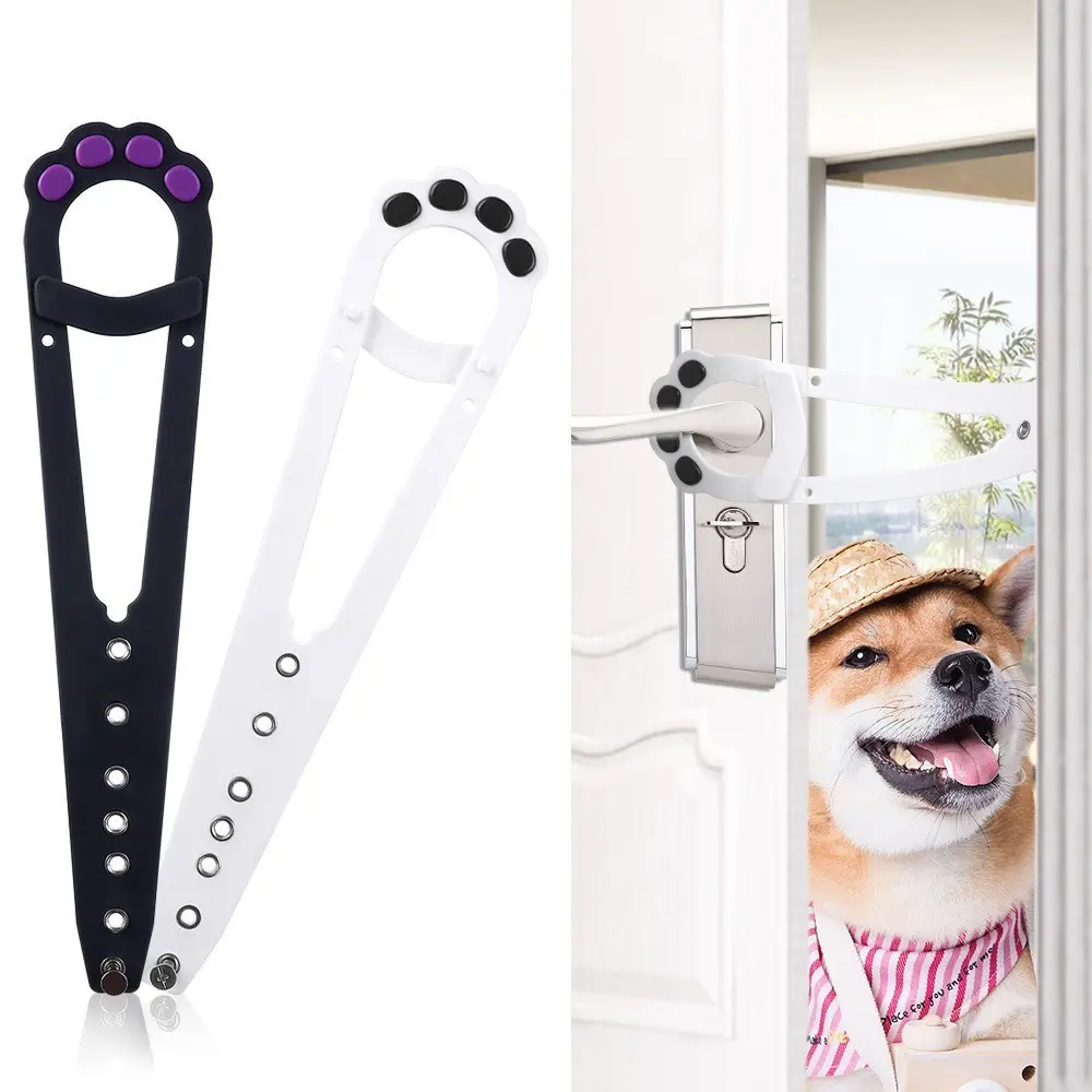 New Second-Generation Cat Door Bracket Latch Prevent Dogs From Entering Elastic