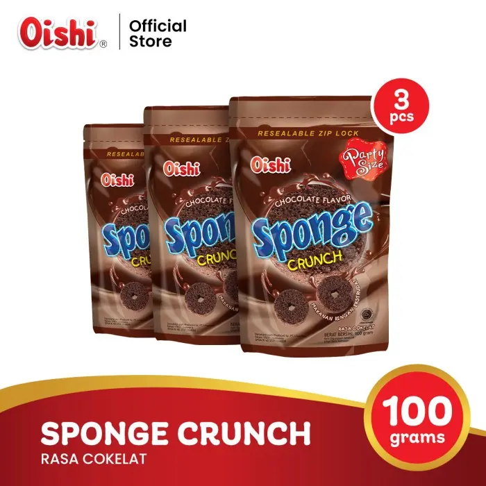 Sponge Crunch Rasa Coklat - Multipack 3 pcs - Shop | Tokopedia