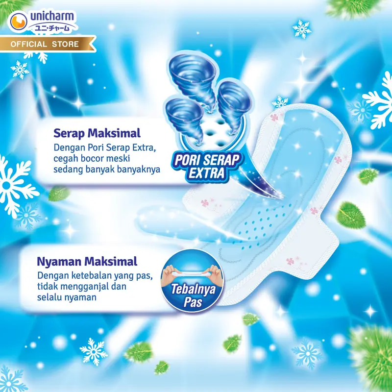 Charm Pembalut Cooling Fresh Wing Long 26cm 13 pads - 3 packs 2