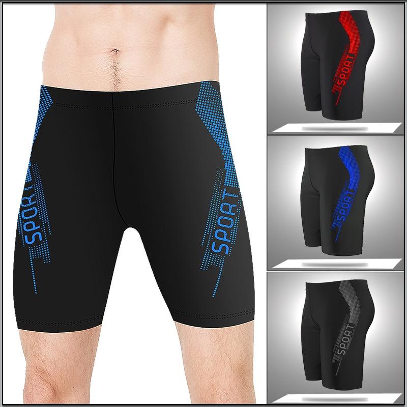 Swimming Trunk Knee-Length Swimsuit for Men Short Swimwear for Diving Swim Water Sports 0