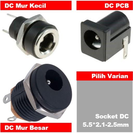 Socket DC 5.5 Adaptor Power Jack Soket Female Panel Box +Mur PCB Mount ...