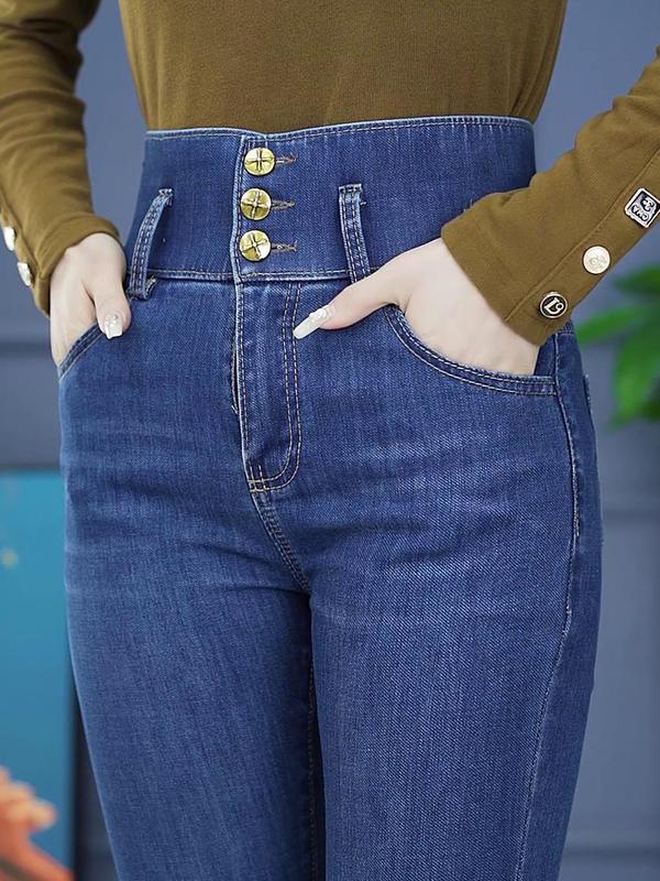 Quần Jean Skinny Nữ Dáng Ôm Lưng Siêu Cao Basic 3 Khuy Q1618 7