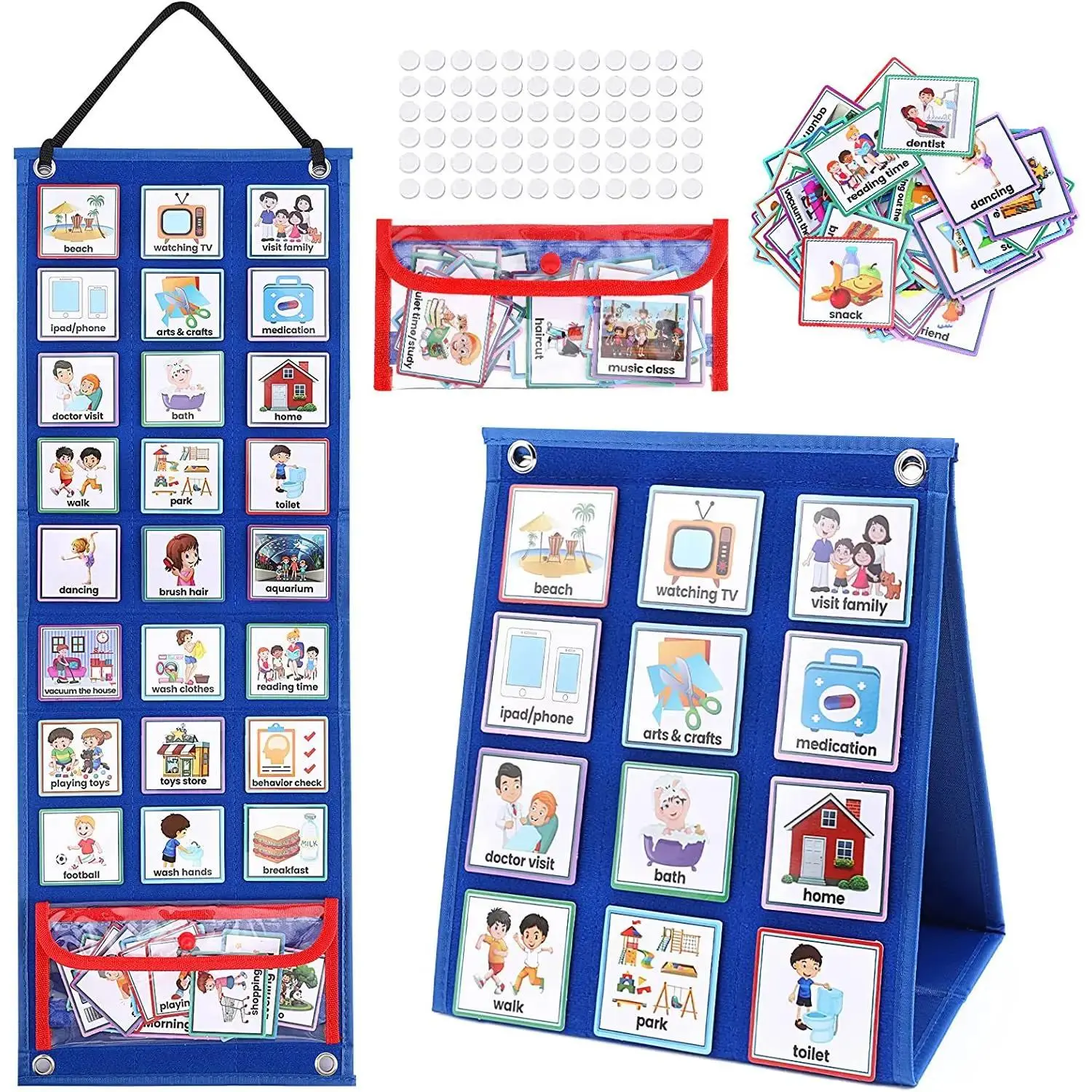 Visual Schedule for Kids Daily Routine Chart with 70 Cards Calendar ...