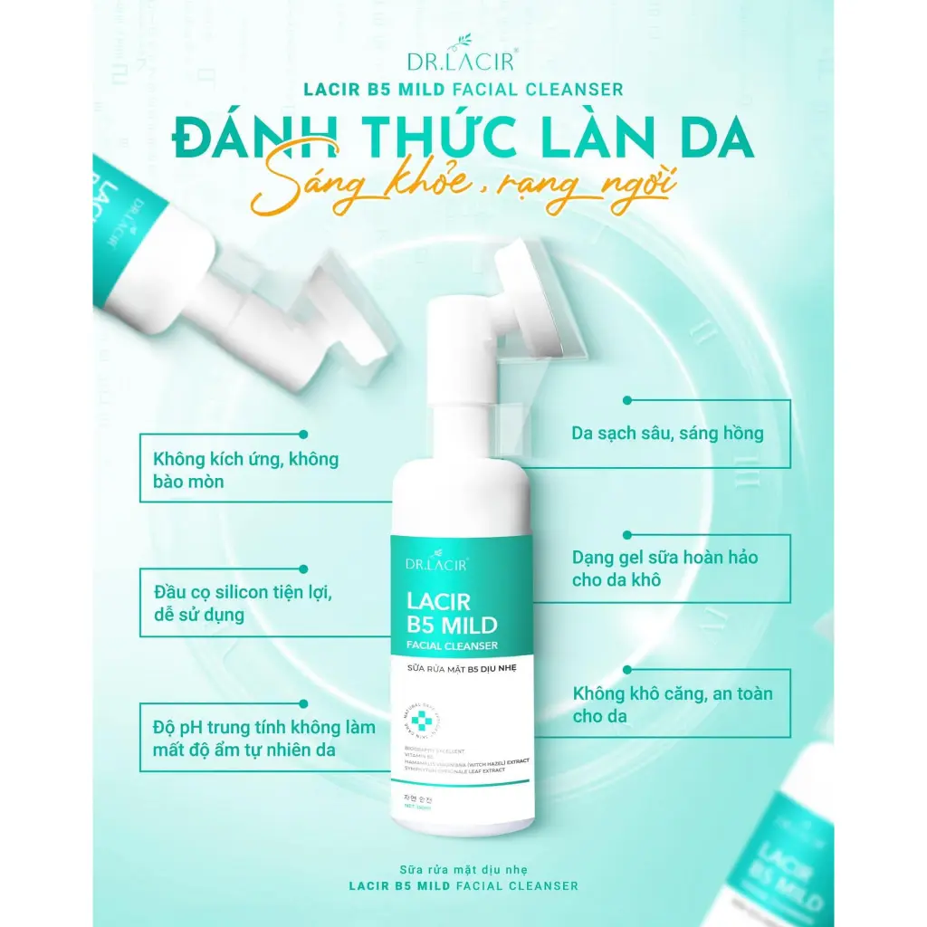 Sữa rửa mặt dịu nhẹ cho da nhạy cảm Lamer Dr Lacir - Lacir B5 Mild