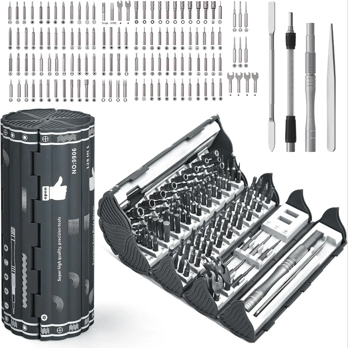 128 in 1 Precision Screwdriver Tool Set, Manual Professional Maintenance Screwdriver Tool Set, Portable Repair Tool for Laptop, Computer, PS5, Xbox, Phone, Hardware Heavy Duty
