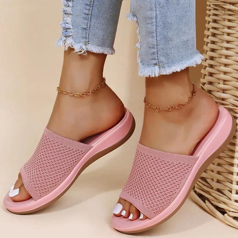 Dép Nữ, Dép Đế Bằng Mềm, Zapatos Mujer, Dép Mùa Hè, Vải Co Giãn, Giày Dép Mùa Hè, Dép Lê Thanh Lịch, Dành Cho Nữ Shoes DéP 8