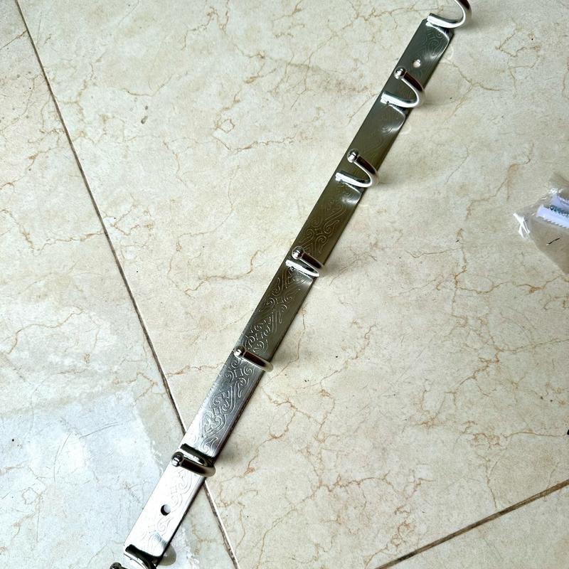 7 MÓC Thanh la khoan tường inox 201 dày chắc dùng treo đồ phòng tắm phòng ngủ tolet nhà bếp treo quần áo vật dụng Treo Tường 5